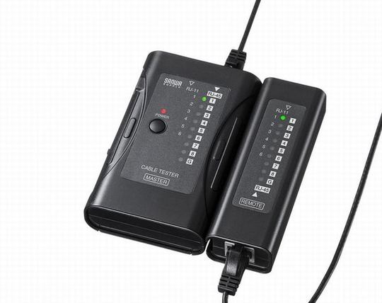 マルチケーブルテスター ケーブルテスター ケーブルチェッカー 電圧計測 抵抗測定 導通 断線 回路遮断 開放回路 ネットワークケーブル◇RIM-FWT11