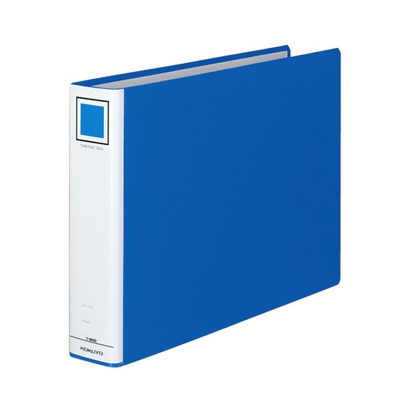 コクヨ チューブファイル ロングボディ 片開き A4タテ 2穴 800枚収容 8 まとめTANOSEE 片開きパイプ式ファイルE A4タテ300枚収容 背幅56mm 青 1セット 10冊×2セット 文具、ステーショナリ