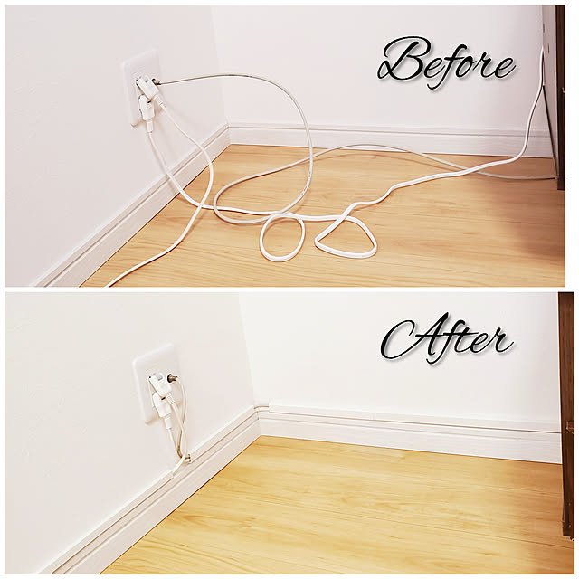ダイソー＆セリア ごちゃごちゃ配線ケーブルすっきり片付け♪LEE