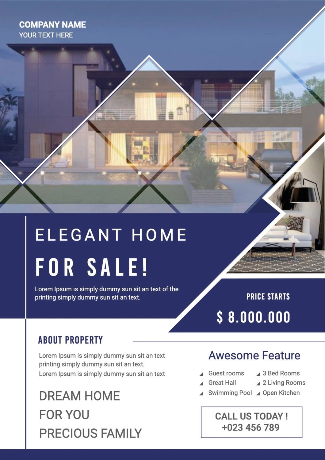 ビル写真の不動産投資セミナーチラシの無料チラシテンプレート 6028 - デザインAC