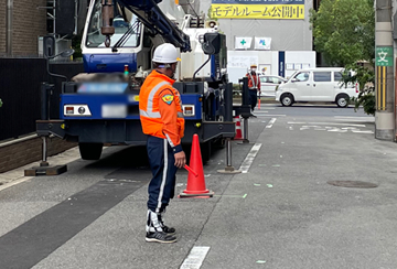 工事現場用エアバルーン「エアー誘導くん」