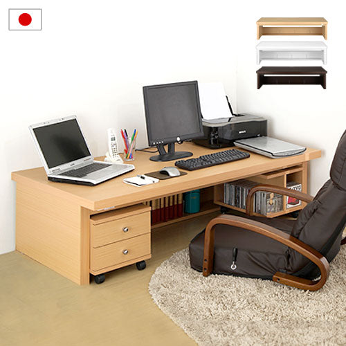 サンワサプライ パソコン ローデスク 120cm幅・収納サイドデスク付・木目調100-DESK038 1台 直送品