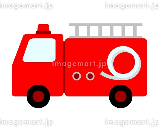 ○緊急車両： ポンプ車のしくみを説明 : のりものの透視図イラスト