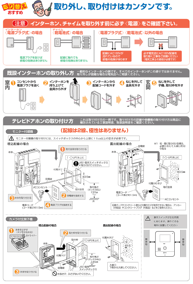 インターホンについてタカラShop Yahoo!店