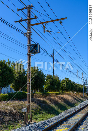 踏切動作反応灯の写真素材 - PIXTA