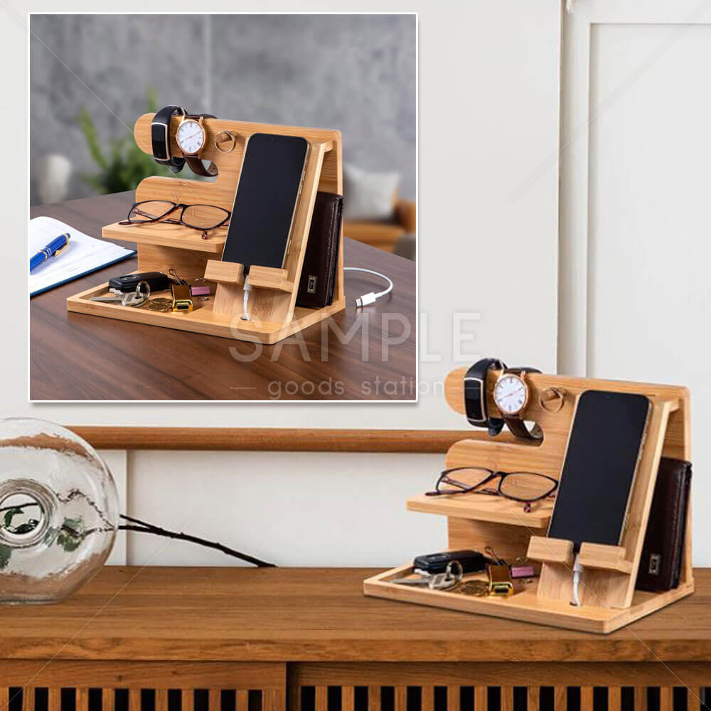 Cabilock 財布ディスプレイスタンド アクリル財布ホルダー 6層 財布スタンド 棚 ジュエリー メガネ ディスプレイ ライザーシェルフショーケース 備品 小売店 自宅用 9.04 x 8.25 x 3.93インチ