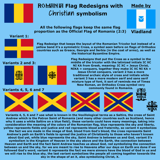 ルーマニア国旗、キリスト教の象徴を取り入れた再デザイン : r vexillology