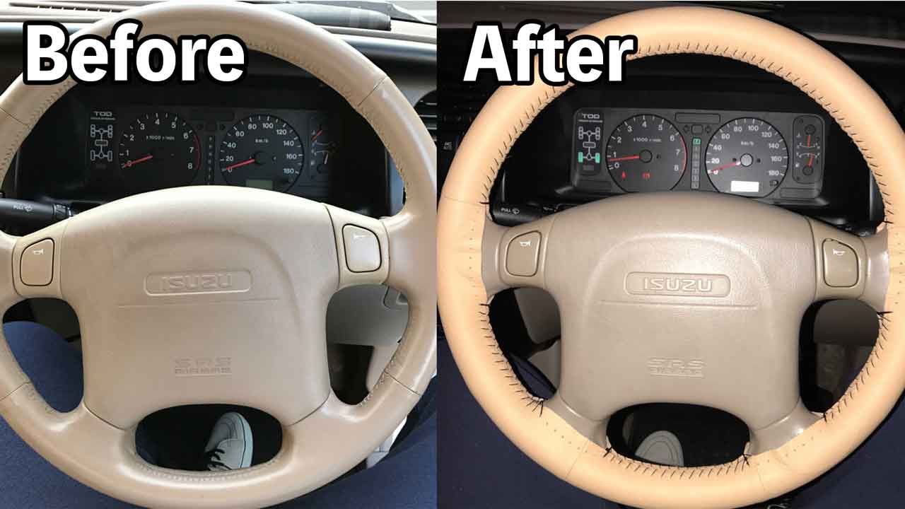 革巻きステアリングDIY: あーだこーだ