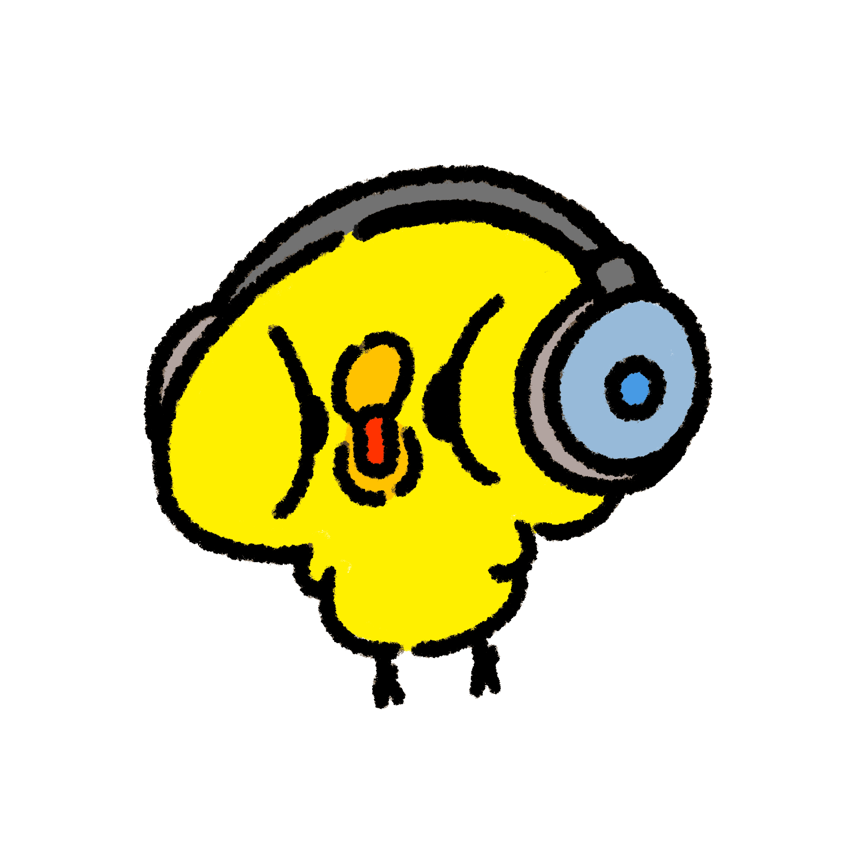 ヘッドホン手描きイラスト無料イラスト・フリー素材なら「イラストAC」