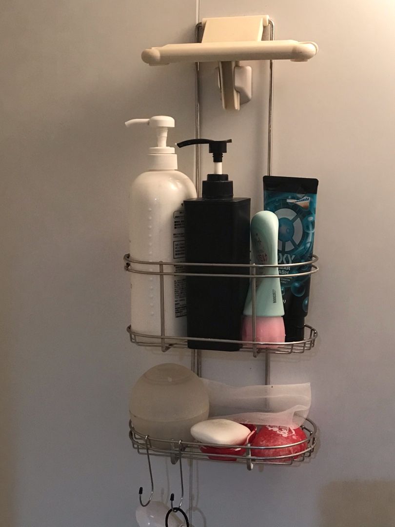 100均の浴室収納グッズ3選 -- ボディタオルハンガーやシャワーホルダー用ボトルホルダーなどえんウチ