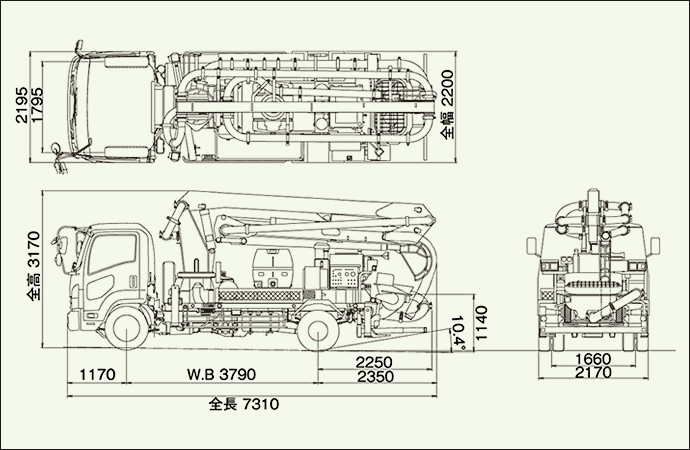コンクリート圧送車 ポンプ車 の一覧