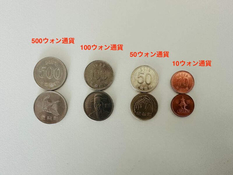 韓国旅行でのお金の種類・払い方 通貨単位：ウォン