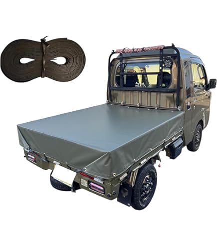 軽トラックシート スズキスーパーキャリイ用前部1.93m 後部1.73m×長さ1.69mエステルカラー帆布全24色荷台シート荷台カバー 軽トラ 帆布 防水 国産 : THE TENT とインテリア - 通販 - Yahoo!ショッピング