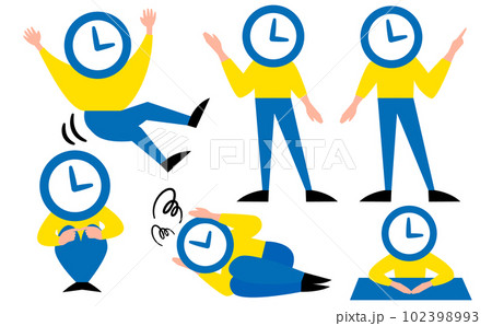 休日スタンプのシルエット無料のAi・PNG白黒シルエットイラスト