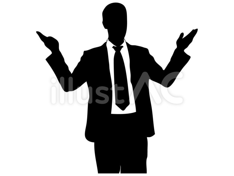 ビジネスマンのシルエットのイラスト素材・ベクター Image 16102994