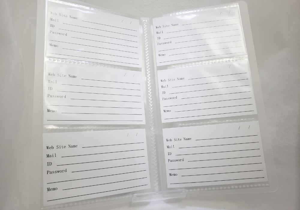 PASSWORD NOTESパスワードノート30枚 名刺サイズの管理カード - FreeTreeminne byGMOペパボ国内最大級のハンドメイド・手作り通販サイト