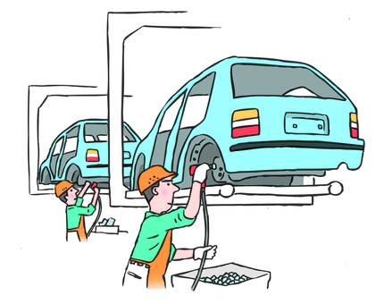 自動車製造工場のロボット化のイメージのイラスト素材78736190- PIXTA