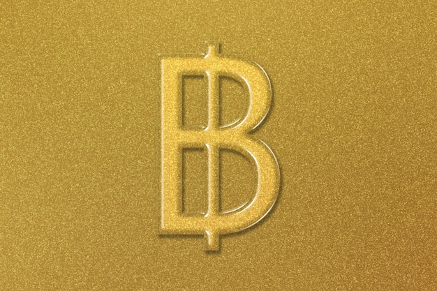 タイ バーツ黄金通貨記号お金記号ベクトル イラストPremiumベクトル素材