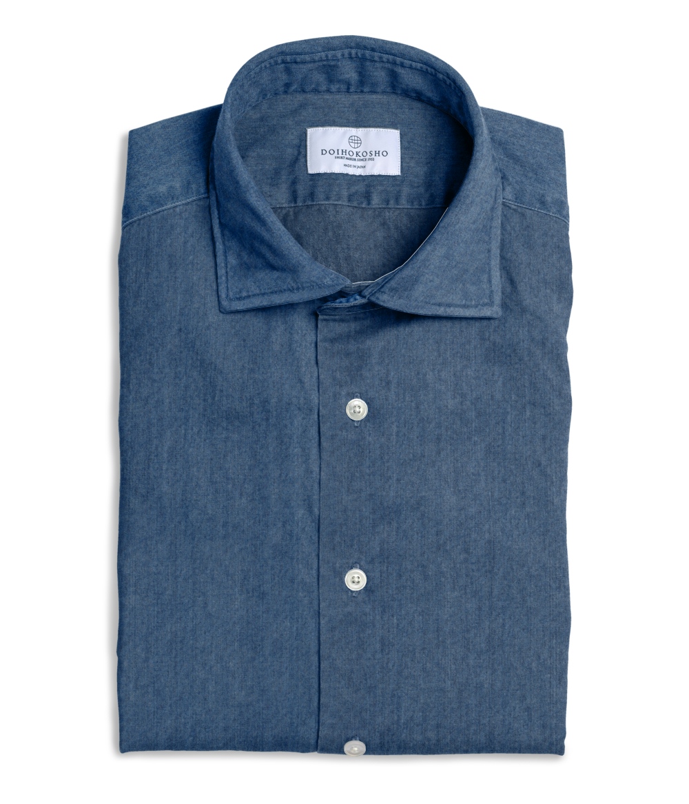 メンズ新作 シャンブレーシャツコレクション読む、鎌倉シャツ