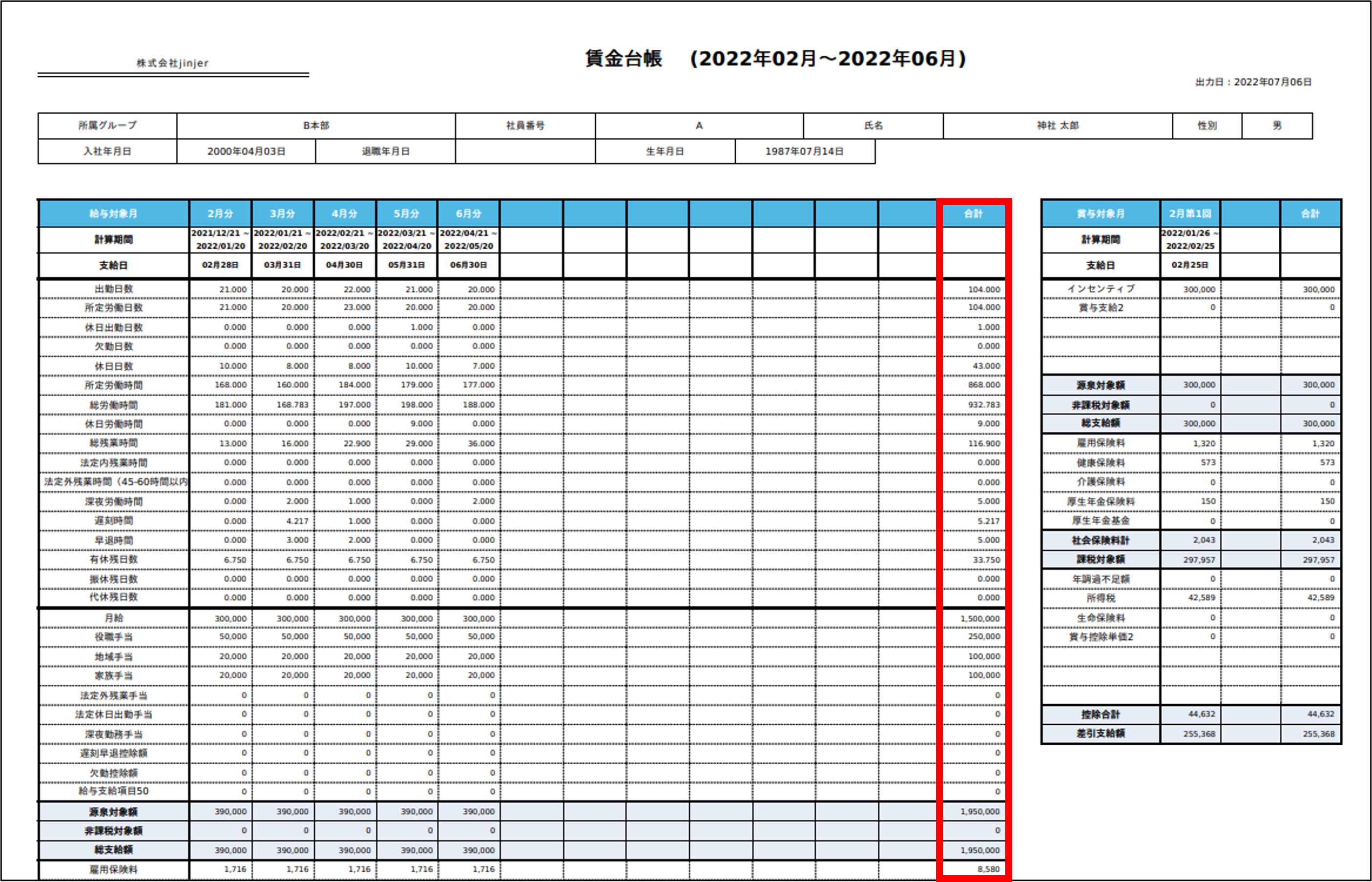 テンプレート付 賃金台帳記入は義務！書き方や給与明細との違いを解説 - d's JOURNAL dsj - 理想の人事へ、ショートカット