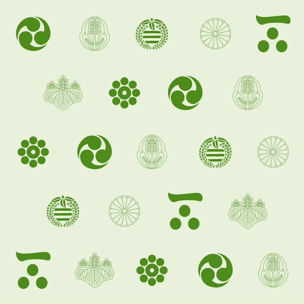 一文字三星 缶バッジ：戦国武将家紋-毛利元就 蘇芳色 「文月」和風雑貨のネットショップ