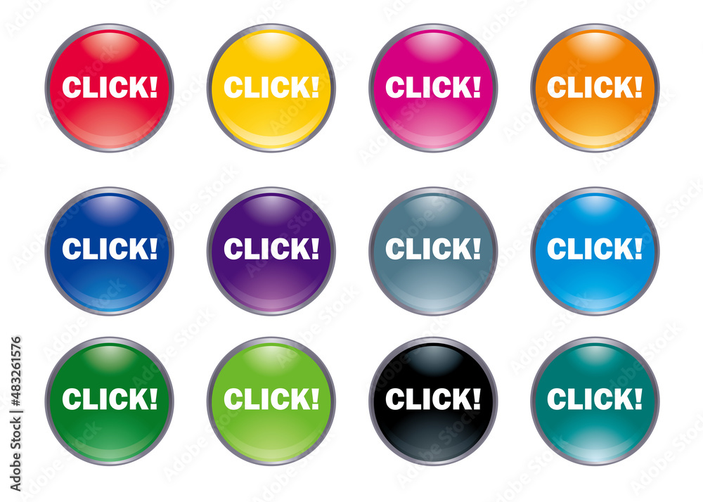 ボタンをクリックする指のアイコン イラスト素材6215480- フォトライブラリ