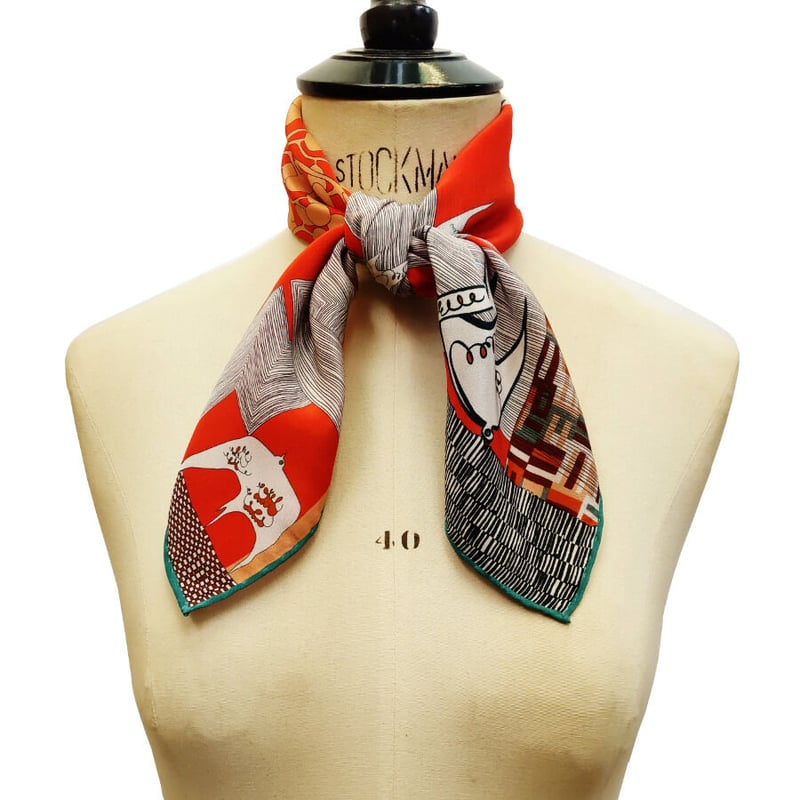 パレスチナ支援 寄付付き クーフィーヤ柄のシュシュcattic