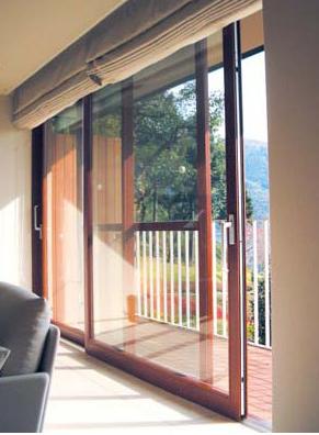 大型ヘーベシーベサーモウッド木製サッシ