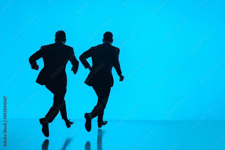 サメの下にロープで走るビジネスマンのシルエットイラスト。リスク、勇気、ビジネスの機会を取るための概念のイラスト素材・ベクター Image93213578