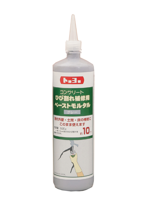 セメント系クラック補修材 ひびうめーる 500g 施工キット付き 3カラー コンクリート ひび割れ 床 壁 外構 セメント モルタル 倉庫 工場駐車場 簡単施工 ツネミ コンクリート ひび割れ 穴埋め クラック 補修材 屋内 外壁 土間 床の補修 500g グレー : 空間アレンジ