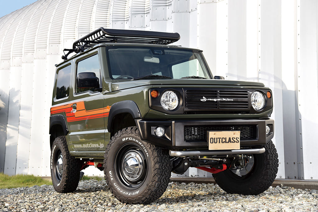 スズキ新型「ジムニー」がレトロな外観へ大変身!? 激カワなボディキットが初公開くるまのニュース