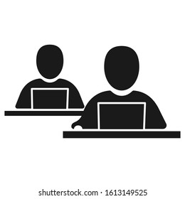 工事中のシルエット無料のAi・PNG白黒シルエットイラスト