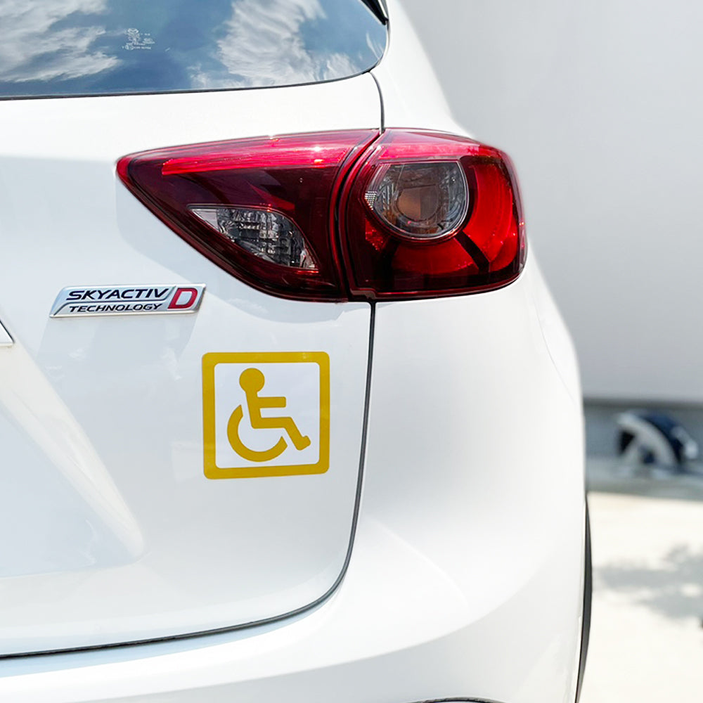 車いすマーク ステッカー シール ニュアンス パステルカラー おしゃれ かわいい 車 カーステッカー お先にどうぞ 安全運転中 サイン 送迎