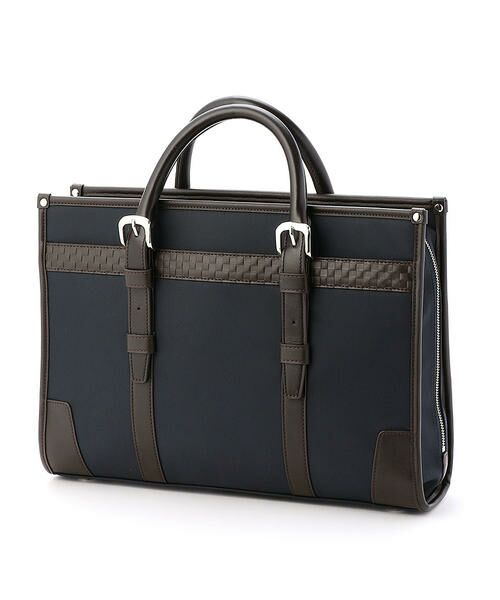 モードフルーレ MODE FOURRURE イタリアンカーフフロント2ポケット付ビジネスバッグネイビー- ファッション通販MAGASEEK マガシーク