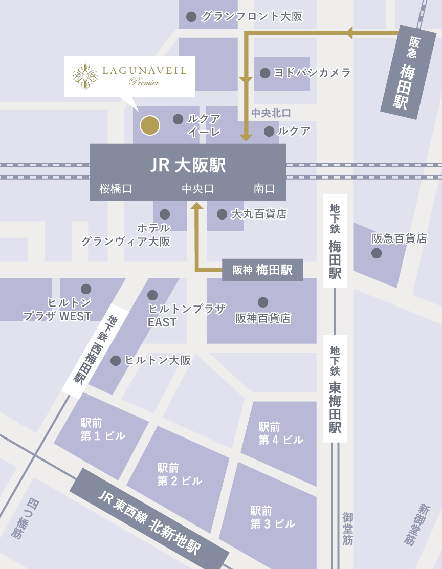 JR大阪駅からノースゲートビル 大阪ステーションシティへの行き方 マップと写真でわかりやすく案内大阪駅ガイド