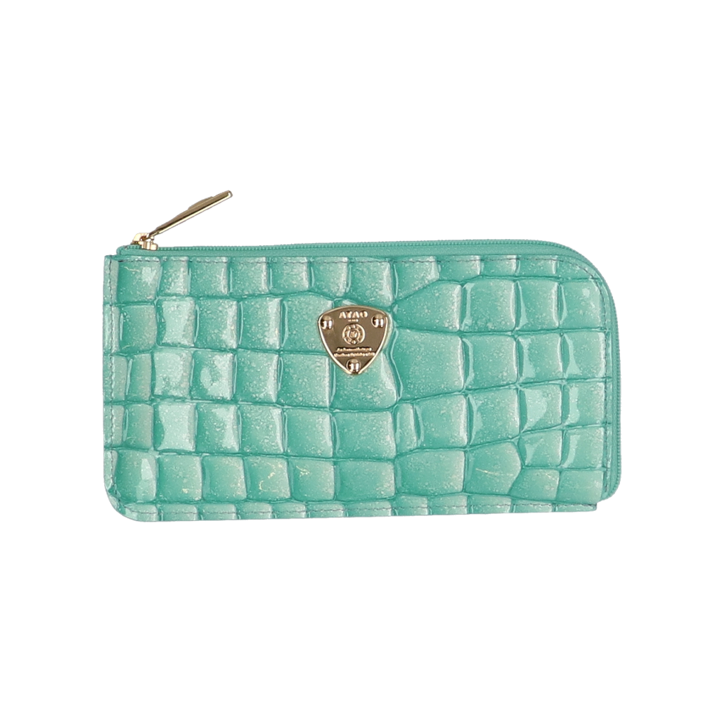 クロコダイル長財布 パイソンレザー メンズ グリーン 緑 経年変化 風水 金運