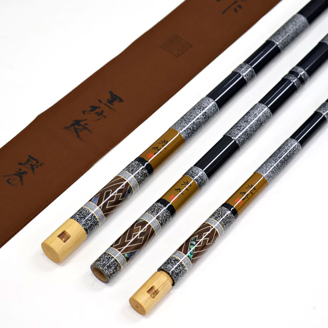 光竹作 2本物竿掛 1本半玉の柄セット へら鮒