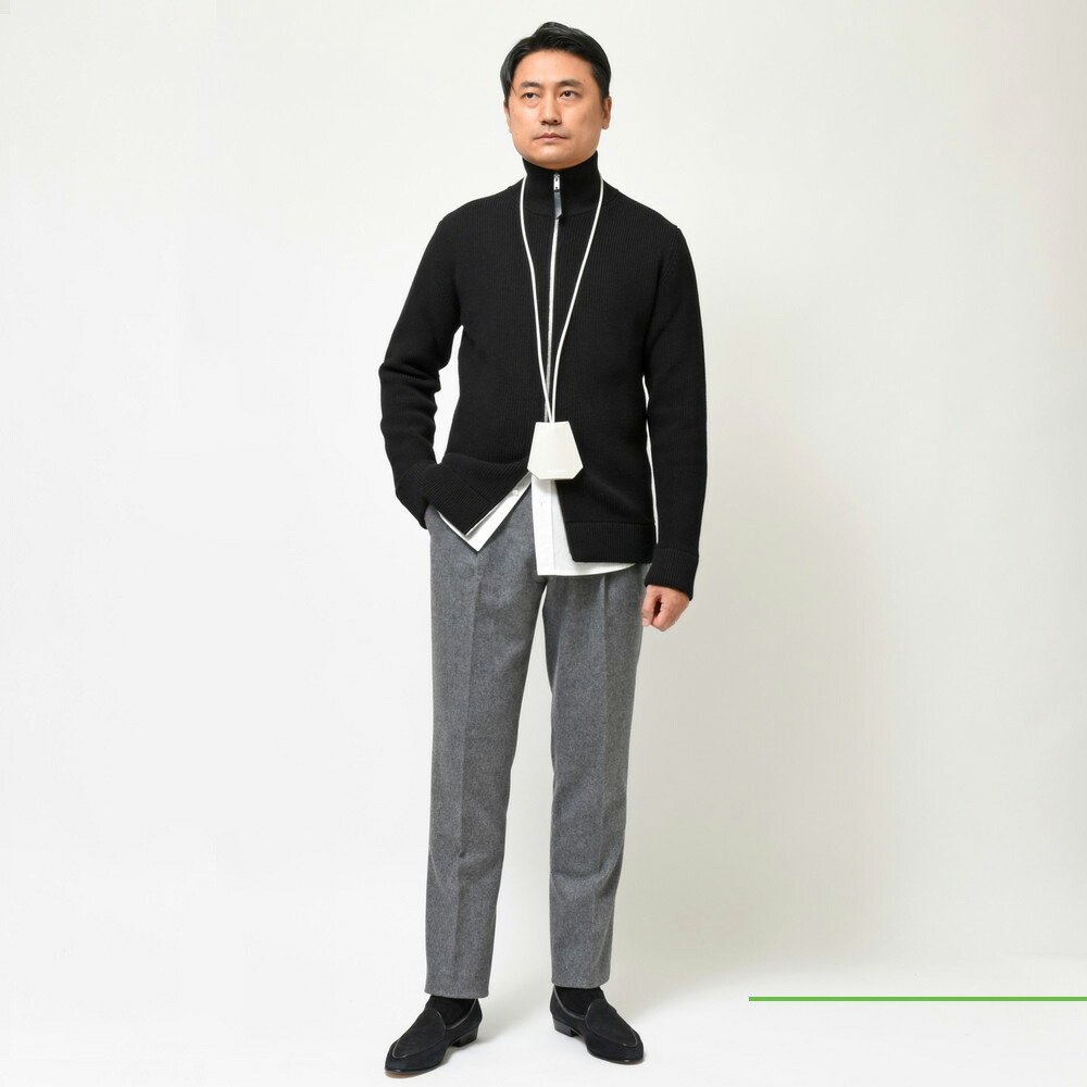 ラコステ リブニットトラックジャケット ドライバーズニット モード LACOSTE AH9312-10 メンズココチヤ新潟燕市のセレクトショップ