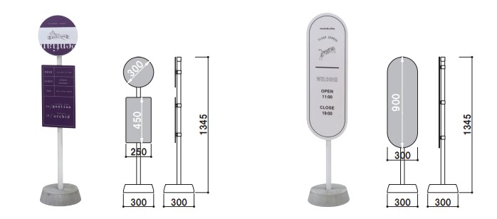 株式会社オージ製品案内バス停留所案内表示板