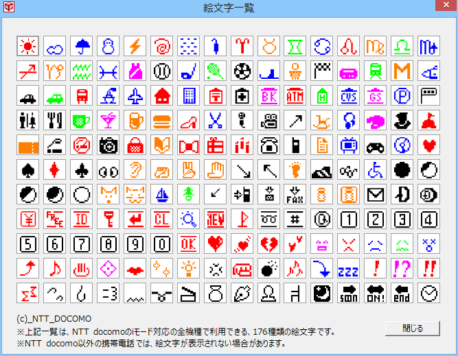 絵文字メールシステムの紹介補足資料：SoftBankの携帯電話の絵文字画像一覧表_CXMedia