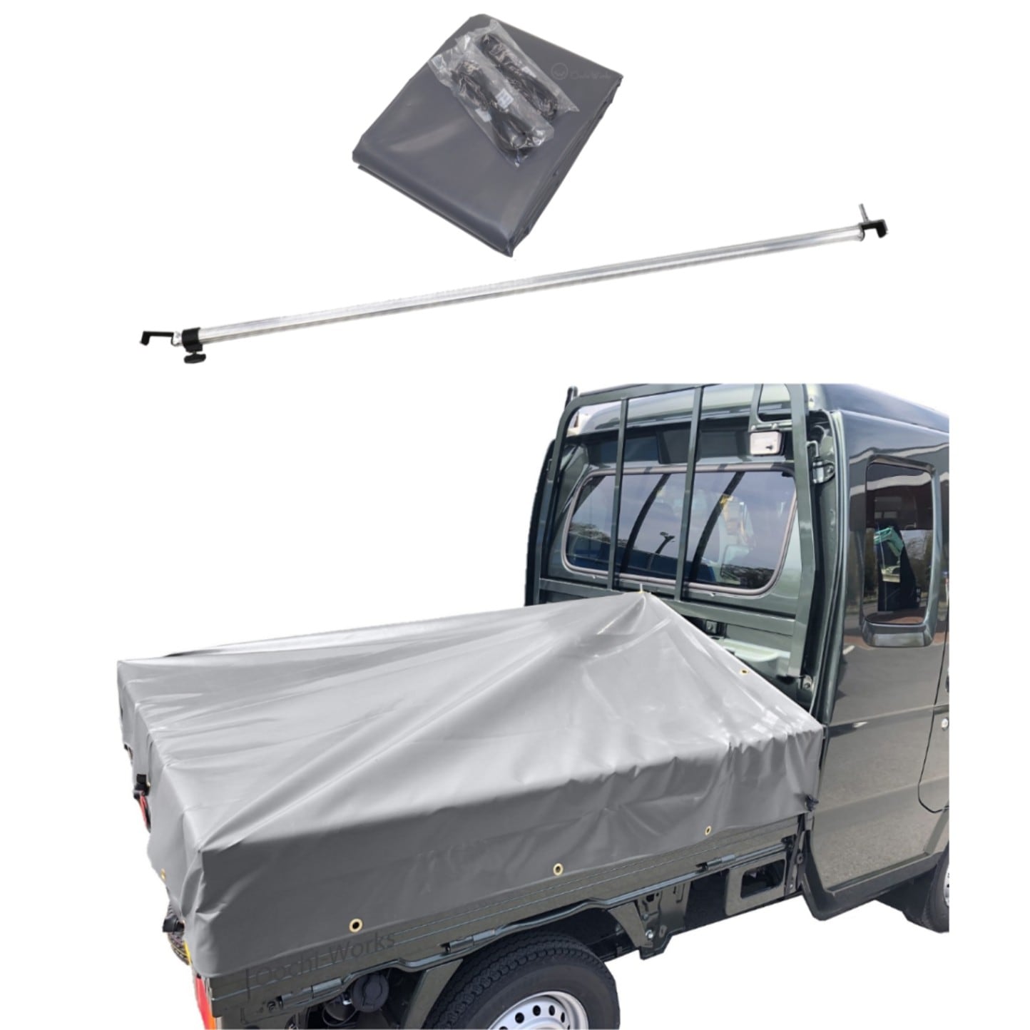 南榮工業 Nan-a Corporation トラックシート拡張キャビン用 OD ハイゼットジャンボ・スーパーキャリィ専用 幅1.77×奥行1.8m楽天市場 拡張キャビン型用 軽トラック幌セット SC-5 MSV 南栄工業 スズキ スーパーキャリー対応 受注生産品地域別運賃営業所留め可