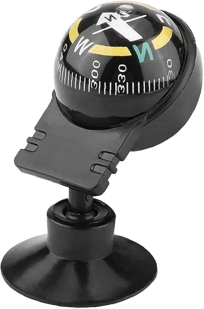 Amazon.co.jp: 方位磁石 車載コンパス 方位磁石 360度回転 高精度 ボール型 方向ガイド ボール 小型 方位磁石 吸盤式 角度調整レジャー 登山 方位磁針 野外ドライブ 登山 ハイキング などに適用 : 車＆バイク