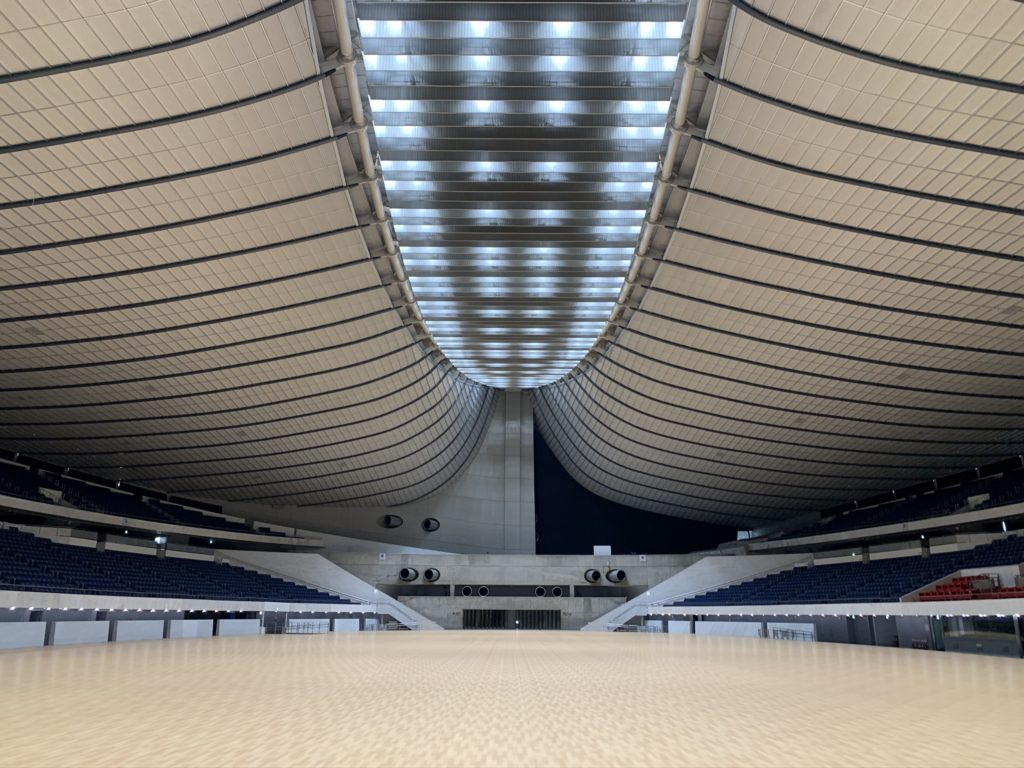 隈研吾氏と梓設計・大成建設」のA案に決定した、「新国立競技場」の様子 2015年12月16日撮影 - 再開発調査兵団