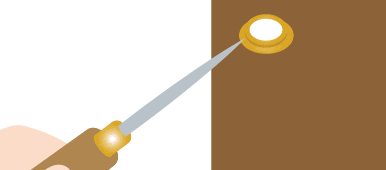 カシメてあるホースの修理を紹介します