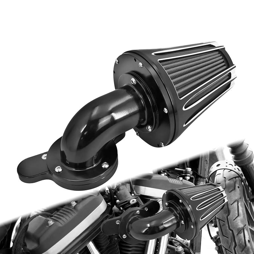 キノコ型エアクリーナーとシリコンインテークホースの換装