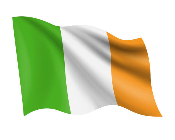 アイルランド国旗 様々なサイズのアイレット10個 ハトメ10個 190 x 760 cm