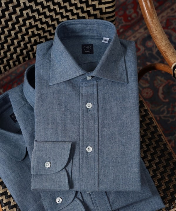 オススメ７選 オンオフ問わず大活躍のシャンブレーシャツって？デニムとの違いからコーデまで徹底解説。 - 紳士のシャツ –国産ニットシャツ専門店『ITOHARI』が運営する、シャツ中心のモノ系メディア