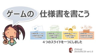 個人で制作するときのゲーム企画書ウサギブラザーズ・クリエイション