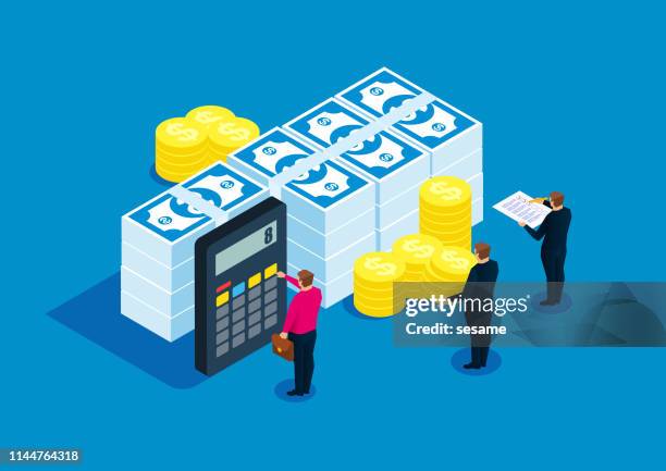 簿記経理会計事務 - ピクトグラムフリーイラスト素材