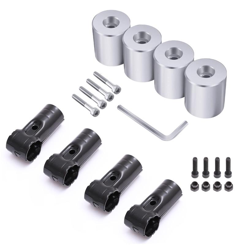 Φ28イレクターパイプ 車用ルーフキャリアバー スペーシアパイプ イレクターパイプ アタッチメント 内六角 取付用アルミ製アタッチメント在庫処分 TongWey Φ28イレクターパイプ 車用ルーフキャリアバー スペーシアパイプ アルミ製イレクターパイプ 取り付け用